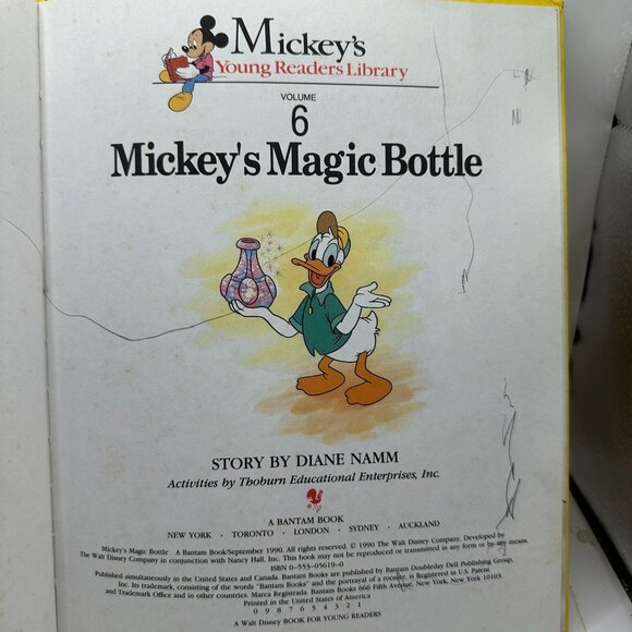 Mickeys Young Readers Library Volume 6 Mickeys Magic Bottle Hardcover Book - Picture 3 of 4
